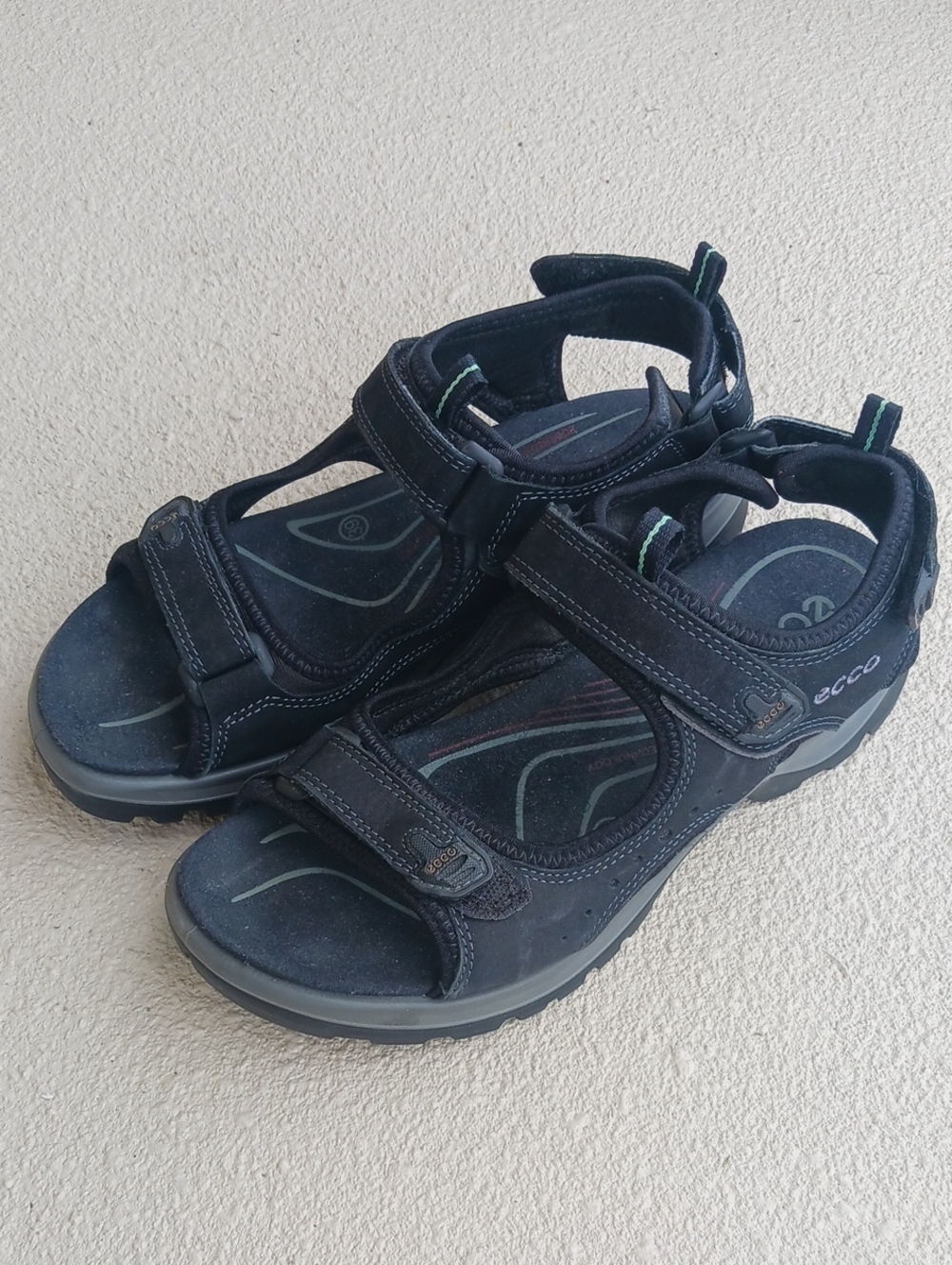 Ecco Black Open-Toe Comfort Sandals